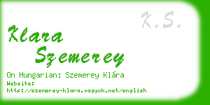 klara szemerey business card